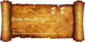 Rada Rozália névjegykártya