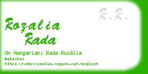 rozalia rada business card